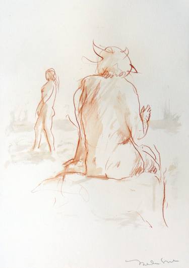 Original Nude Drawings by Frederic Belaubre