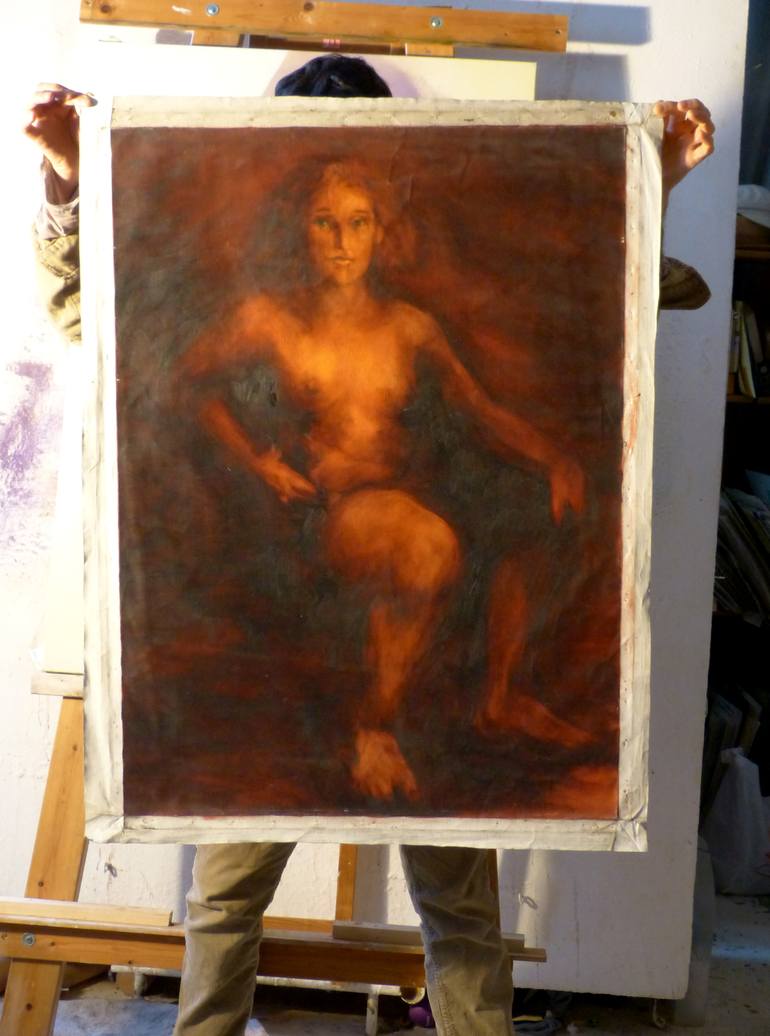 Original Nude Painting by Frederic Belaubre