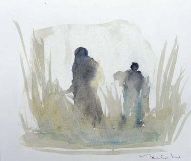 Original Figurative Landscape Drawings by Frederic Belaubre