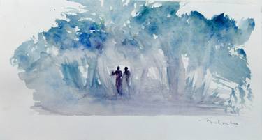 Original Figurative Landscape Drawings by Frederic Belaubre