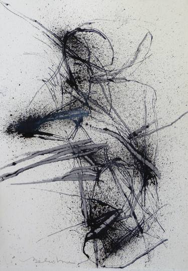 Original Figurative Abstract Drawings by Frederic Belaubre