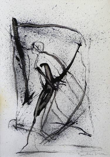 Original Figurative Abstract Drawings by Frederic Belaubre