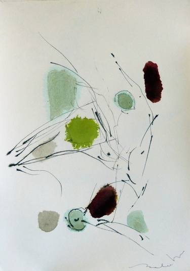 Original Expressionism Abstract Drawings by Frederic Belaubre