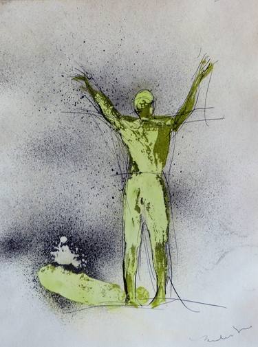 Original Figurative Body Drawings by Frederic Belaubre