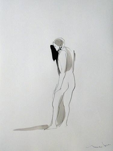 Original Minimalism Nude Drawings by Frederic Belaubre