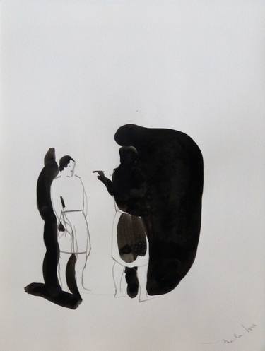 Print of Figurative People Drawings by Frederic Belaubre