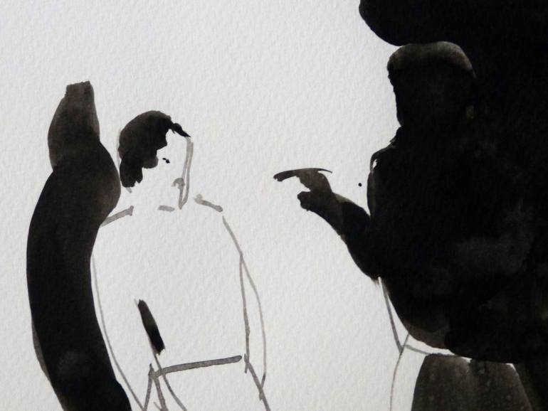 Original Figurative People Drawing by Frederic Belaubre
