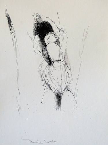 Original Figurative People Drawings by Frederic Belaubre