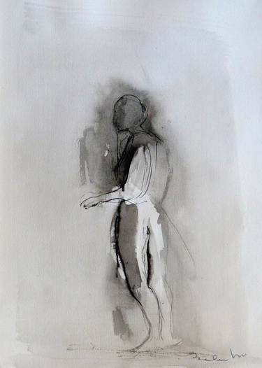 Original Figurative Women Drawings by Frederic Belaubre