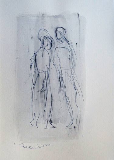 Original Figurative People Drawings by Frederic Belaubre