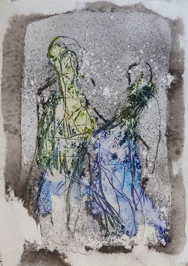 Original Figurative People Drawings by Frederic Belaubre