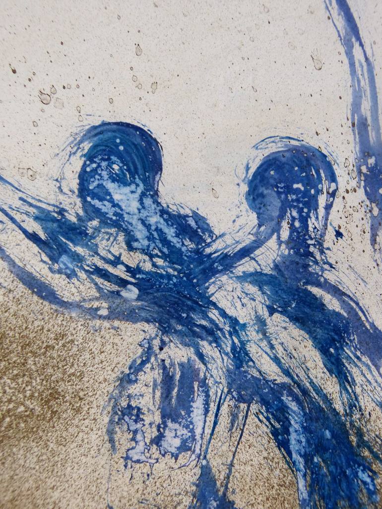 Original Abstract People Drawing by Frederic Belaubre