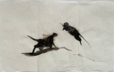 Two cats, on chinese paper thumb