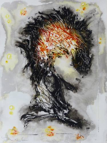 Original Abstract Portrait Paintings by Frederic Belaubre