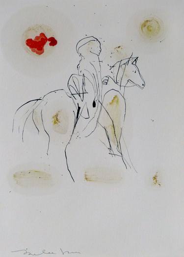 Print of Horse Drawings by Frederic Belaubre
