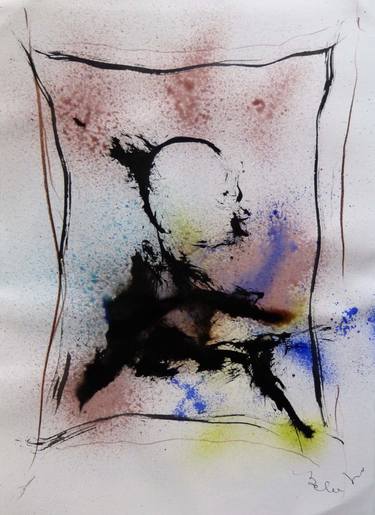 Original Abstract Portrait Drawings by Frederic Belaubre