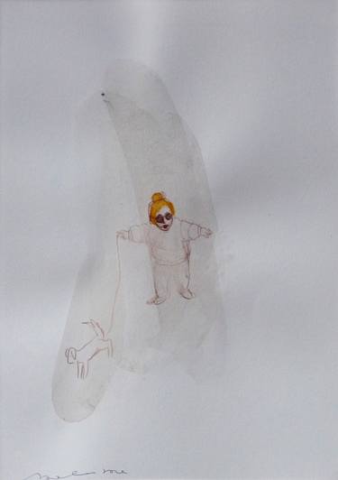 Original Figurative Dogs Drawings by Frederic Belaubre