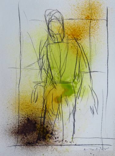 Original Figurative People Drawings by Frederic Belaubre