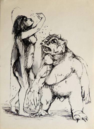 Print of Figurative Animal Drawings by Frederic Belaubre