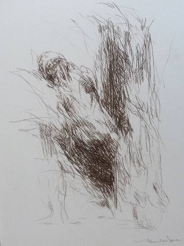 Original Expressionism Abstract Drawings by Frederic Belaubre