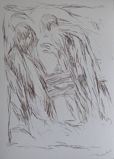 Original Figurative Love Drawings by Frederic Belaubre