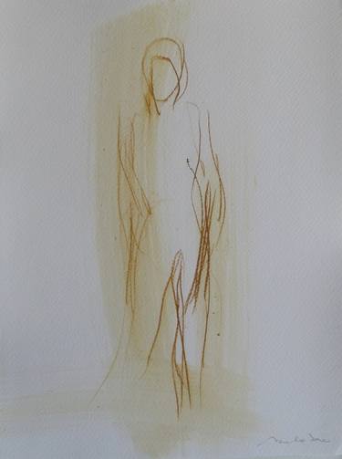 Original Figurative Nude Drawings by Frederic Belaubre