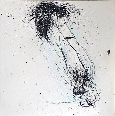 Original Expressionism Abstract Drawings by Frederic Belaubre