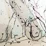 Original drawing, ink on paper, made from imagination