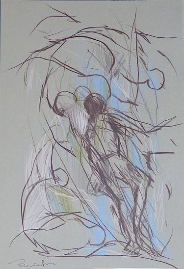 Original Figurative People Drawings by Frederic Belaubre