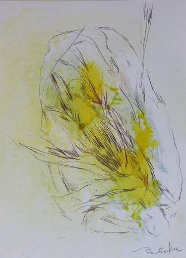 Original Expressionism Abstract Drawings by Frederic Belaubre