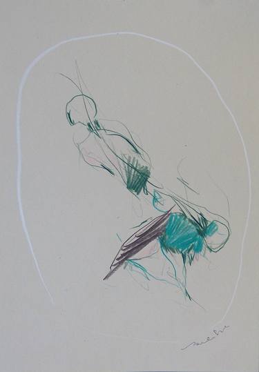 Original Figurative Abstract Drawings by Frederic Belaubre