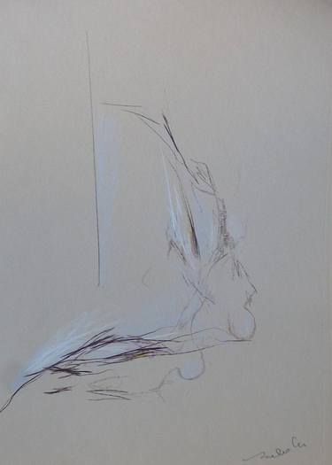 Original Figurative Mortality Drawings by Frederic Belaubre