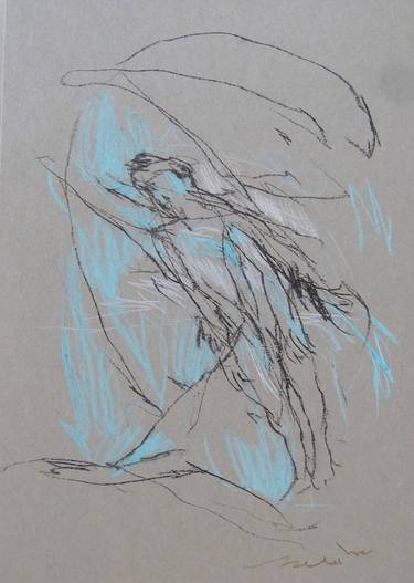 Original Expressionism Men Drawings by Frederic Belaubre