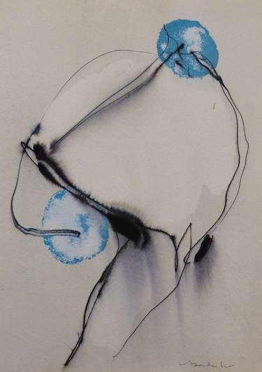 Original Figurative Abstract Drawings by Frederic Belaubre