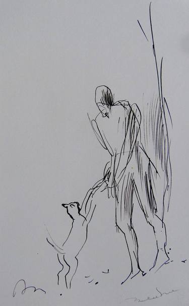 Print of Cats Drawings by Frederic Belaubre