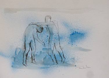 Original Figurative People Drawings by Frederic Belaubre