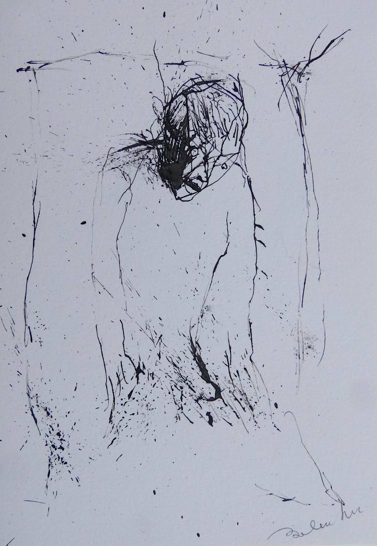 Faces of War 5 Drawing by Frederic Belaubre | Saatchi Art