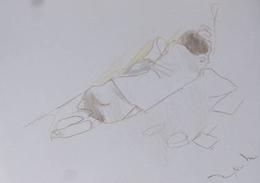 Original Figurative People Drawings by Frederic Belaubre