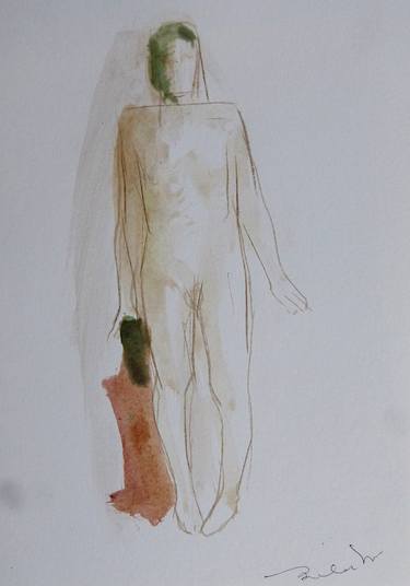 Original Figurative Nude Drawings by Frederic Belaubre