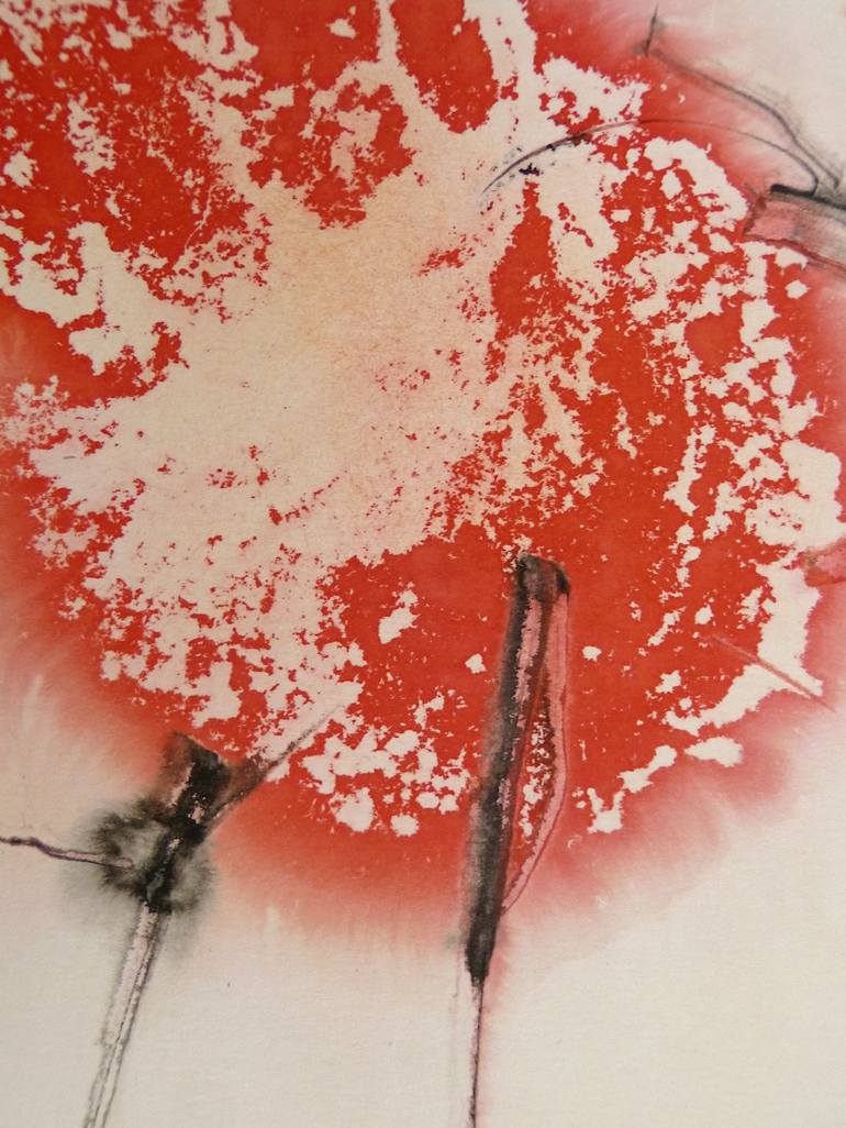 Original Abstract Floral Painting by Frederic Belaubre