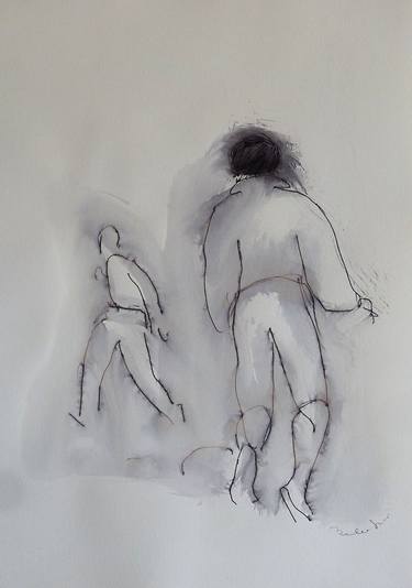 Original Figurative People Drawings by Frederic Belaubre