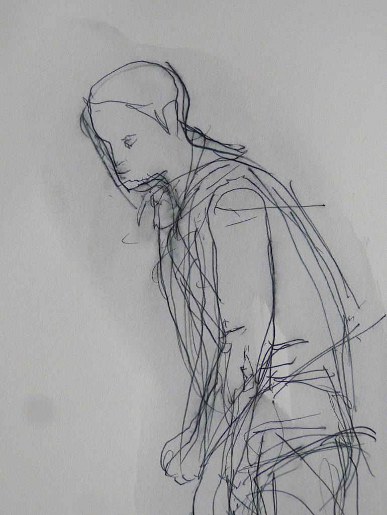 Original Figurative People Drawing by Frederic Belaubre