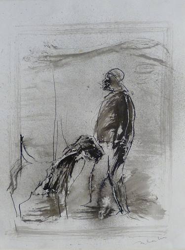 Print of Dogs Drawings by Frederic Belaubre