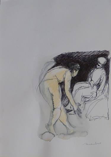 Print of Figurative People Drawings by Frederic Belaubre