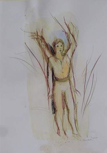 Original Figurative Nature Drawings by Frederic Belaubre