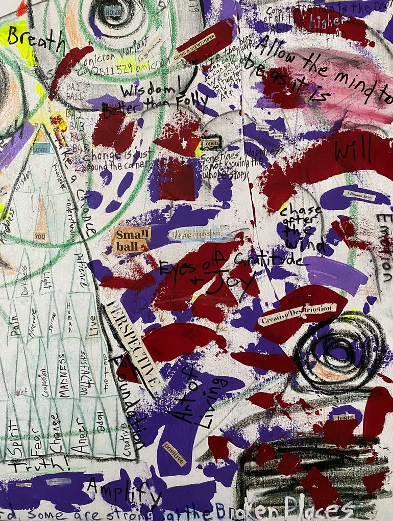 Original Abstract Expressionism Abstract Painting by Sam Soles