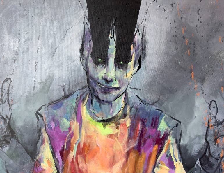 Original Abstract Men Painting by 'Milish' Milena Korzeniewska