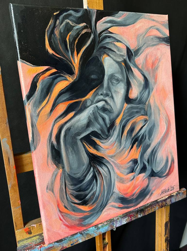 Original Abstract People Painting by 'Milish' Milena Korzeniewska