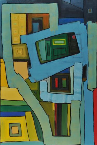 Original Abstract Architecture Paintings by Nicholas Emery