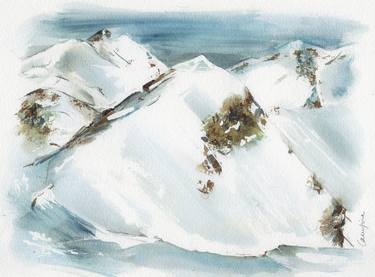 Original Abstract Landscape Paintings by Carmesine Blauvent